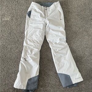 Columbia Off-White Snow Pants with Gray Accents